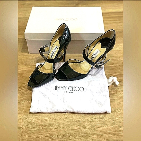 JIMMY CHOO AUTHENTIC STRAPPY SANDEL HEEL WITH BOX AND DUST BAG EUC - Picture 11 of 11